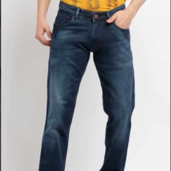 Status Quo Jeans Mens 36W x 43L SLIM FIT Dark Blue Washed Denim Legend for 98 - Picture 6 of 14